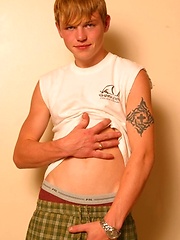 Blond twink with milky white bubble but and beautiful cock., Added: 2012-12-12 by Mount Equinox