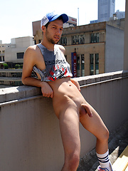 Aussie Mitch enjoying the sunshine - Naked on Ben's rooftop in Melbourne, Added: 2013-03-23 by Bentley Race