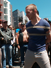 Dude gets fucked in public, Added: 2013-09-10 by Bound in Public