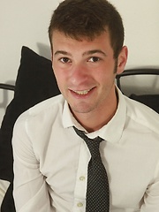 Sexy Sebastian Conally busts a nut onto his tie., Added: 2013-09-23 by East Boys