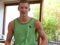 Tall Uncut Footballer Andrew with Blond Hair Everywhere - Enjoy This Straight Hunks Flirtatious Shoot!, Added: 2014-01-25 by English Lads