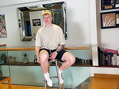 Straight Fit Blond Lad Dildos his Tight Hole & his Big Uncut Cock Shoots a Load of Cum!, Added: 2023-07-16 by English Lads