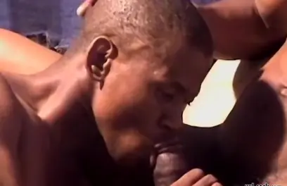 Spit Roasted With Two Black Dicks